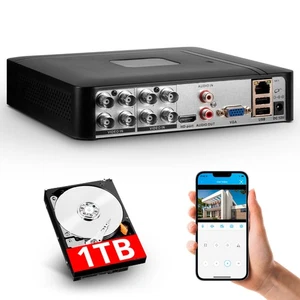 H.265+ Registratore di Sicurezza DVR 8CH Canali 1080p +1TB per Telecamera di Sorveglianza CCTV - Foto 1 di 8