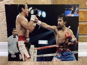 MANNY PACQUIAO SIGNED AUTO BOXEN 11 x 14 FOTO Juan Manuel Marquez PSA #AN44729 - Bild 1 von 3