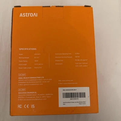 Compresor de aire inflador de neumáticos AstroAI 12V CC | Bomba digital para neumáticos de coche 150 PSI Foto 1 de 4