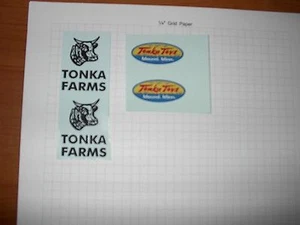 TONKA TRUCK FARM STAKE TRUCK 56-57 WATER SLIDE DECAL SET - Picture 1 of 1