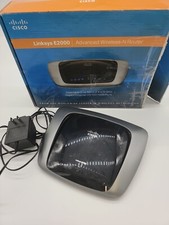 Linksys E2000 300 Mbps 4-Port Gigabit Wireless N Router Complete In Box Tested!
