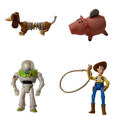 4 Vintage Burger King Toys TOY STORY Woody, Buzz Lightyear, Hamm & Slinky - Image 1 of 4