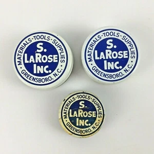 S LaROSE Watch Jeweler Parts Tins Lot 3 Metal Greensboro NC Vtg Advertising - Picture 1 of 12