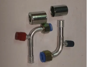 SANDEN SD508 709 TAMA SELTEC COMPRESSOR FITTINGS W/Port - Picture 1 of 1