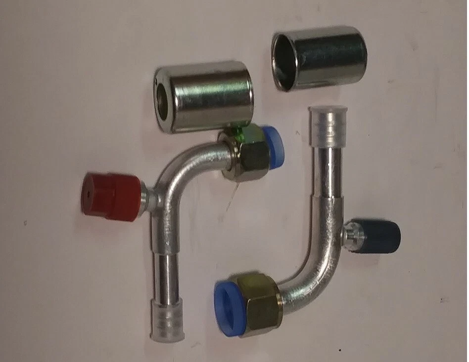 SANDEN SD508 709 TAMA SELTEC COMPRESSOR FITTINGS W/Port - Image 1 of 1