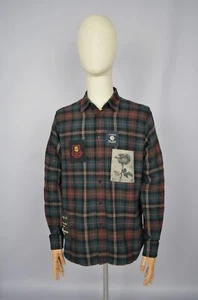 Kent & Curwen East Crondall Wool Checked Shirt (David Beckham) Size XL P2P 22'5" - Picture 1 of 14