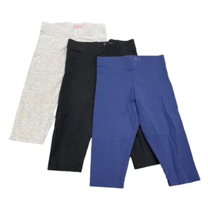 Mini Boden Cropped Leggings Lot Girls 7-8y Gray Blue Play School Lounge Pull On - Picture 1 of 20