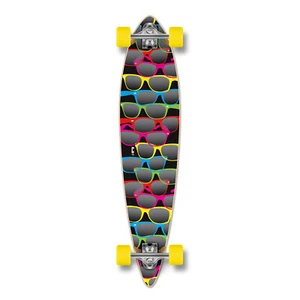 Yocaher Pintail Shades Black Longboard Complete - Picture 1 of 4