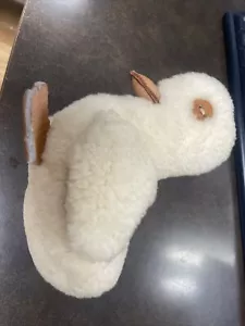 Anatra peluche vintage con occhi in legno - Foto 1 di 2