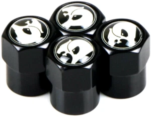 HSV Helmet/Lion Black Valve Caps - Fits Holden Commodore HSV VL-VF HEX 4pcs A - Picture 1 of 5