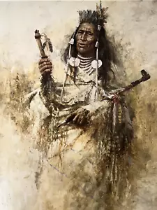 Howard Terpning Crow Pipe Holder - Picture 1 of 1