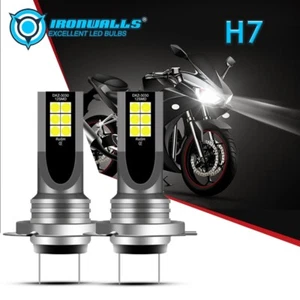 H7 LED Headlights Bulbs 6000K White For Yamaha YZF R1 R3 R6 Super Tenere XTZ1200 - Picture 1 of 12