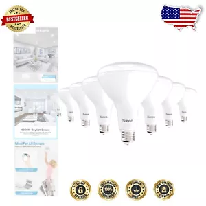 Sunco BR40 LED Indoor Flood Light Bulb Pack - 8 Dimmable, 1400 Lumen Brightness - Picture 1 of 9