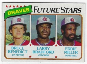 1980 TOPPS BRAVES FUTURE STARS RC #675 BRUCE BENEDICT LARRY BRADFORD MILLER - Picture 1 of 2