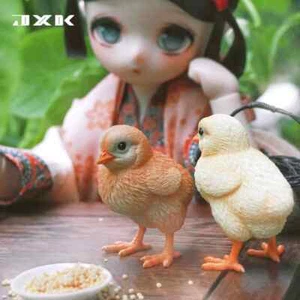 JXK 1/3 Pollito Patito Figura Adulto Niños Animal Modelo Juguetes Regalo de Navidad Decoración - Imagen 1 de 6