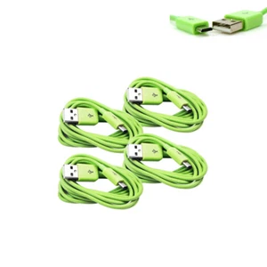 4X 10FT MICRO USB DATA POWER CHARGER CABLE CORD GREEN DROID DNA HTC ONE MOTO X - Picture 1 of 1