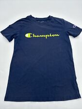 Champion T-Shirt Youth Boy Large Logo Spell Out Blue…#6262