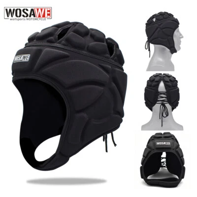 WOSAWE Goalkeeper Helmet Rugby Soft Shell Headguards Head Cap Helmet Youth