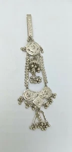 Handmade Sherpa Tibetan Solid Sterling Silver Hook Tikka Clip or Pendant 46g - Picture 1 of 5
