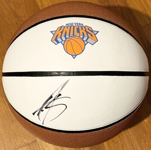 Karl Anthony Towns Signed Autographed New York Knicks Logo Basketball Beckett - Picture 1 of 2