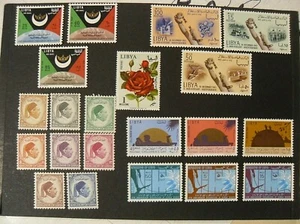 LIBIA LYBIA REGNO 1952 -1966 " Lotto di 21 Valori " 4 Set Completi + 11 V. MNH** - Picture 1 of 1