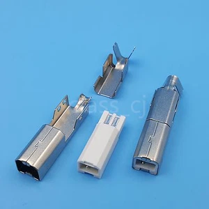 10 piezas de conectores de soldadura de cable macho enchufe USB 2.0 tipo B 4 pines para hágalo usted mismo - Imagen 1 de 4