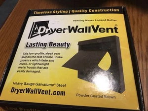 Metal Dryer Wall Vent 4" DWV4B Galvanized Steel Powder-Coated Brown Heavy Duty - Picture 1 of 3