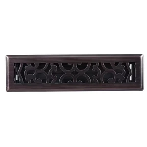 Registro de piso Allen Roth 2" x 12" flujo de aire acero frotado con aceite bronce diseño sabana - Imagen 1 de 4