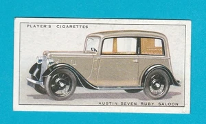 MOTOR CAR - CARD NO. 8 - AUSTIN 7 - SERIES 'A' BY JOHN PLAYER & SONS - 1936 - Picture 1 of 2