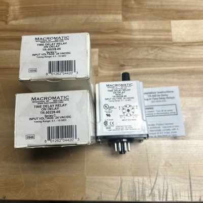 2 NEW Macromatic TR-50228-05 Time Delay Relay  - Image 1 of 4