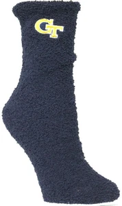 Georgia Tech Yellow Jackets Women's Fuzzy Lounge Socks - Picture 1 of 1