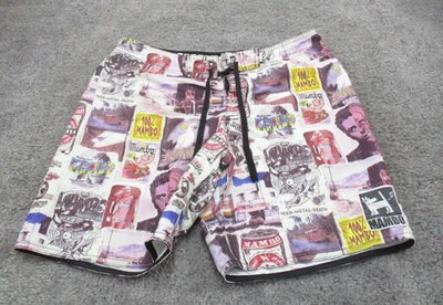 Mambo Board Shorts/Boardies Medio Elástico Cintura Cordón Playa Colorido Foto 1 de 4