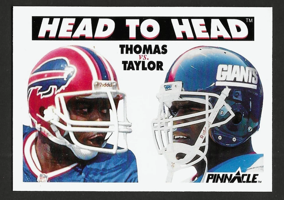 1991 Pinnacle #354 Thurman Thomas / Lawrence Taylor Bills New York Giants HOF - Image 1 of 1
