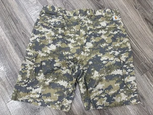 Carhartt Men's 44 Relaxed Fit Cargo Shorts Digital Camo Workwear Ripstop Utility - Picture 1 of 9