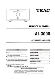 Service Manual-Anleitung für Teac AI-3000  - Bild 1 von 1