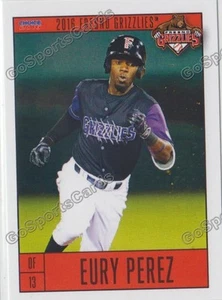 2016 Fresno Grizzlies Eury Perez RC Rookie Astros - Imagen 1 de 1
