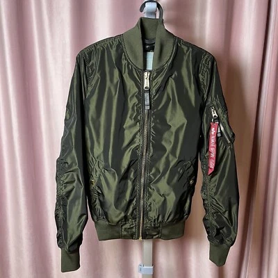 CHAQUETA BOMBER ALPHA INDUSTRIES MUJER VERDE BRILLANTE talla S Foto 1 de 4