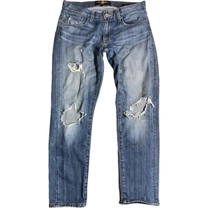 Lucky Brand Jeans Damen Etikett 4/27 x 27,5 Schrittlänge Sienna Cigarette Distress Denim - Bild 1 von 13
