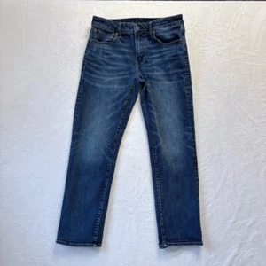 Jeans American Eagle Hombre 31 x 30 Azul Next Level Airflex Ajustados Bigotes Desvanecidos - Imagen 1 de 11