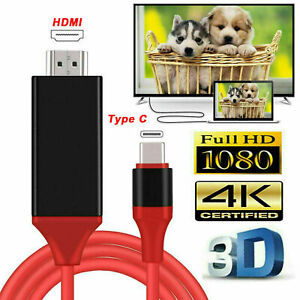 MHL USB Type C to HDMI 1080P HD TV Cable Adapter Android LG Samsung Motorola Red