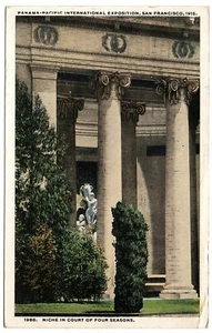 1966 Niche in Court of Four Seasons PPIE Vintage Postcard San Francisco 1915 - Picture 1 of 2