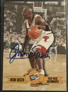 Jason Sasser Texas Tech Basketball Press Pass Autograph Auto Rookie Card 1996 RC