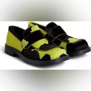 New Camperlab MIL 1978 Genuine Calf Hair Loafer Black Yellow Calf Hair Sz 39 - Picture 1 of 15