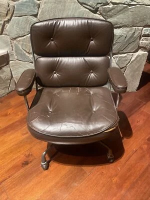 Silla de escritorio ejecutiva Herman Miller Eames Time Life 1989 cuero marrón #7 Foto 1 de 4