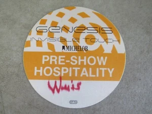 VINTAGE GENESIS INVISIBLE TOUCH PRE-SHOW HOSPITALITY BACKSTAGE PASS - Picture 1 of 2