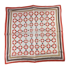 MCM Sheer Napkins Set of 4 Orange Floral 20" x 20" Modern Print Autumn Decor - Picture 1 of 6