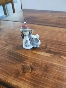 Faithful Mini Figure Figurine Girl And Elephant - Picture 1 of 5