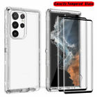 For Samsung Galaxy S23 S22 S21 S20 Case Hybrid Hard Clear Cover+Screen Protector