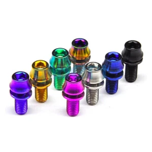 4pz Bullone a vite esagonale per bollitore bici in titanio M5x12mm/M5x16mm GR5 con rondella - Foto 1 di 28