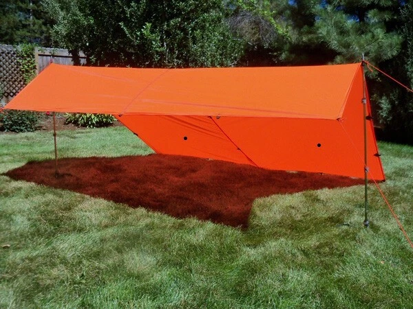 Bear Paw Wilderness Designs 10x10 Flat Silnylon Blaze Orange Tarp